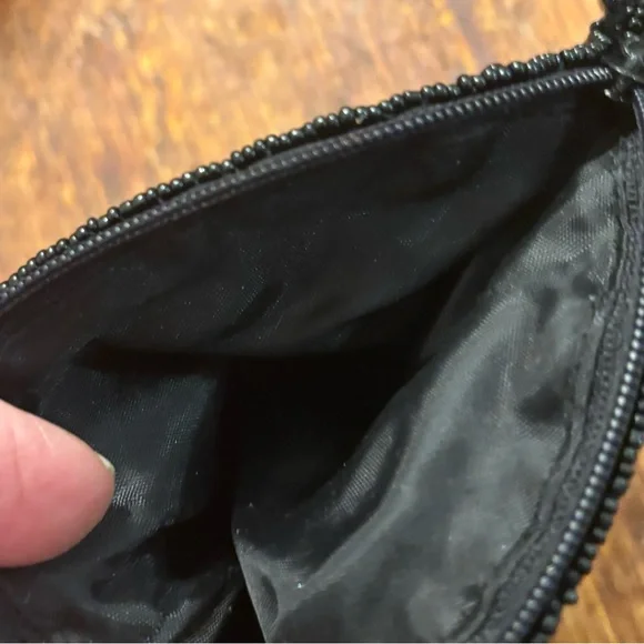 Purse Satin Beaded Fish Wristlet Wee Tiny Bag💄#dontforgetyourlipgloss💄#fire - Picture 5 of 10